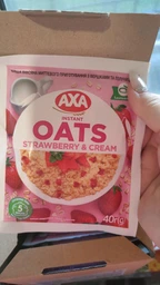 Упаковка каши овсяной моментального приготовления АХА со сливками и клубникой 40 г х 20 шт (4820008126290)