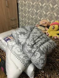 Одеяло Руно Зимнее Полуторное 140х205 см Антиаллергенное волокно Вензель плюс (321.53Вензель плюс) фото от покупателей 1