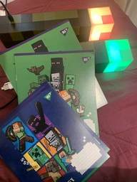 Факел Майнкрафт ночник Minecraft светильник игрушка лампа LED факел на аккумуляторе 4 цвета + в комплекте 2 тетради 12 листов фото от покупателей 3
