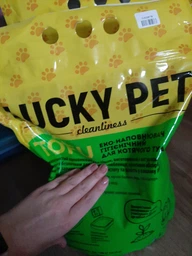 Наповнювач Lucky Pet з тофу для котячого туалету з ароматом лаванди, 6 л фото від покупців 7