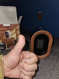 Керамический обогреватель настольный энергосберегающий AIR HEATER 1200W мини LED DL белый MX-00008902W фото от покупателей 2
