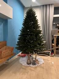 Коврик под елку юбка для елки Niki Light новогодний декор меховые коврики под елку Белый 120 см