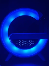 Многофункциональный ночник с будильником BT-3401 RGB с Bluetooth колонкой, Радио и беспроводной зарядкой Белый фото от покупателей 7