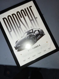 Постер в рамке premium porsche 911 turbo s А4