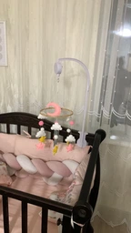 Мобіль на ліжечко дитячий музичний карусель іграшка каруселька для новонароджених дітей гіпоалергенна в люльку з мелодіями і колисковою мобілі для ліжечка дитячі + подарунок дитячий нічник фото від покупців 5