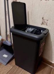 Ведро для мусора MBM HOME с крышкой и педалью BIN-01 20л Серое (BIN-01 20L GRAY) фото от покупателей 14
