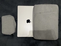 Чехол-сумка с ручкой для Ноутбука Макбука MacBook Air/Pro M1 M2 М3 М4 13.3"/13.6"/14'' с сумочкой для зарядки, мышки и телефона Тёмно-Серый