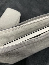 Чехол-сумка с ручкой для Ноутбука Макбука MacBook Air/Pro M1 M2 М3 М4 13.3"/13.6"/14'' с сумочкой для зарядки, мышки и телефона Тёмно-Серый фото от покупателей 1