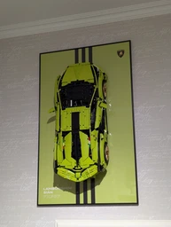 Арт Держатель Рамка 80x50 см. на Стену для Фирменного Конструктора Technic (42115) Lamborghini Sian FKP 37 (Ламборгини Сиан) - Type-A