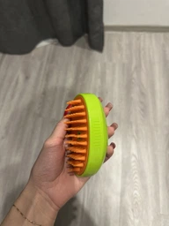 Паровая щетка расческа для вычесывания шерсти котов 3 в 1 Steamy Cat Brush Зеленая фото от покупателей 12