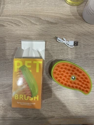 Паровая щетка расческа для вычесывания шерсти котов 3 в 1 Steamy Cat Brush Зеленая фото от покупателей 11