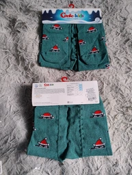 Детские колготки 1-1.5 года хлопковые Conte Kids New Year 19С-96/1СП-557 80-86 см Темно-бирюзовые (4810226552308)