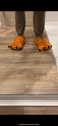 Тапочки лапи кігурумі Kigurumi Кімнатні Чоловічі Помаранчевий Тигр Плюшеві Тканинні 39-45 (3052/2)