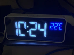 Часы настольные электронные зеркальные Losso Premium (BT) с LED подсветкой и термометром (белые), будильник фото от покупателей 8