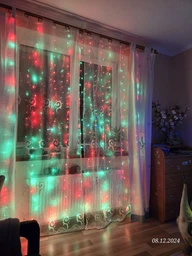 Гирлянда штора роса 3х3 RGB Niki Light роса від юсб роса на пульті завіса 300 LED різнокольорова 16 кольорів фото від покупців 1