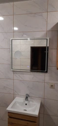 LED-зеркало 100x60см, с сенсором и увеличительной линзой без подсветки, модель Emma (Emmag121)