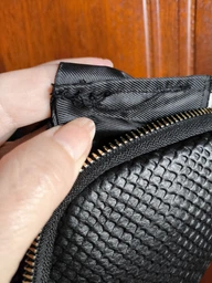 Фактурная женская барсетка из натуральной кожи с тиснением под змею VINTAGE Leather Bag 22272 Черный фото от покупателей 1