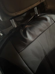 Авточехлы с эко кожы для MITSUBISHI Colt 2004>2012 Pok-ter Desing Leather с серой вставкой фото от покупателей 13