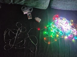 Розумна RGB гірлянда роса, 20м, від USB, 200 LED, керування смартфоном + пульт ДК, Bluetooth