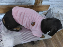 В'язаний махровий светр для собак Pet Style "Ведмедик" Блакитний XS фото від покупців 1