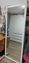 Зеркало напольное в полный рост на подставке большое в классической раме прямоугольное 600х1700 мм Дуб глазго фото от покупателей 3