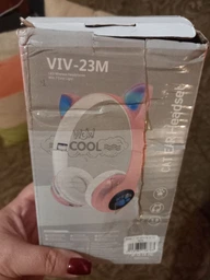 Навушники Bluetooth MDR CAT ear VZV-23M 7805 з підсвіткою, м'ятні фото от покупателей 10