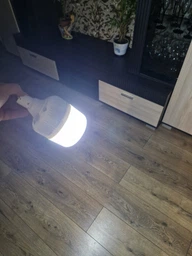 USB LED Лампа туристична кемпінгова 80 W Світильник акумуляторний 2400 мАг, ліхтар нічник з підвісом, Портативна похідна лампочка з зарядкою фото від покупців 2