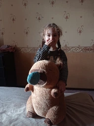 Іграшки Капібара з Соплею Плюшева Обіймашка М'яка My Kigu Антистрес Коричнева 30 см (9065)