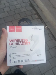 Бездротові навушники Bluetooth гарнітура Hoco EQ2 White (34608) фото від покупців 1