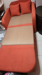 Кресло-диван для детской комнаты Tobi Sho Юниор-0.8 раскладное мягкое рогожка Gold Brown/02, 980х800х800 мм фото от покупателей 2