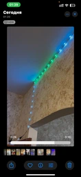 Светодиодная LED лента RGB 15 метров, SMD 3535, 24 В, Bluetooth, пульт и блок питания (SD103BB) фото от покупателей 12