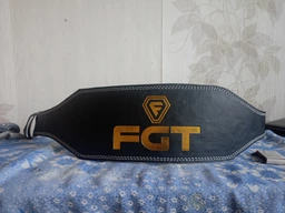 Пояс атлетичний FGT широкий чорний, PU, розмір L фото від покупців 2