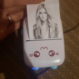 Портативный детский мини принтер (Mini Printer) + 13 бумаг и набор ручек или фломастеров фото от покупателей 4