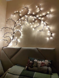 USB Гірлянда "Luminara", чарівна гілка дерева, 2.3 м, 144 LED, світлодіодна гірлянда на всю стіну (888004) фото від покупців 1