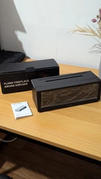 Аромадиффузор увлажнитель воздуха Камин с имитацией пламени с подсветкой RGB и пультом управления черный фото от покупателей 18