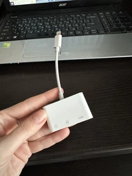 Картрідер для Apple iPhone iPad Lightning на USB та SD/TF Card Reader Перехідник для айфону на флешку та SD TF White фото від покупців 4