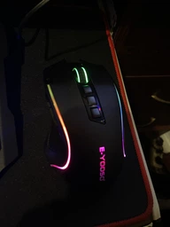 Беспроводная Игровая E-YOOSO X-11 Pro Черная Мышь с подсветкой и аккумулятором, PAW3104 8000 DPI, 1000mAh, RGB, 1000Hz
