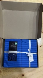 Комплект постельного белья MirSon King Size 220 x 240 Ranforce Elite 17-0609 Stripe Blue Ранфорс (2200008055837)