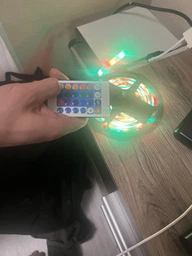 Светодиодная влагостойкая самоклеющаяся LED RGB 3528 лента Rainbow Light с пультом ДУ и блоком питания