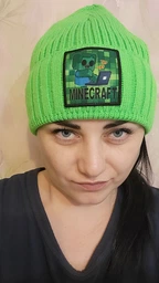 Зимняя шапка для мальчика "Minecraft" красный