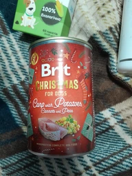 Корм вологий для собак Brit Mono Protein Різдвяна вечеря з коропом і картоплею 400 г, артикул XMASS_100824*****