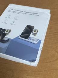 Безпровідна зарядна станція Magsafe 3 в 1 15 Вт для iPhone Apple Watch AirPods для айфона часів /серии Samsung Galaxy S22/S21/S20/S10 Біла фото від покупців 3