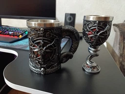 Подарочный набор кружка и чашка Готика 3D Игра Престолов Game Of Thrones Baphomet Бафомет 500/200 мл фото от покупателей 1