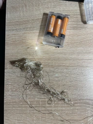 Светодиодная гирлянда Decorative Light Led 200 Нить проволока 20 м на батарейках Тёплый белый (2000992411714) фото от покупателей 2
