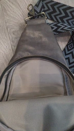 Женская сумка с акцентом на текстильную лямку из гладкой экокожи VINTAGE Bag 22772 Розовый фото от покупателей 6