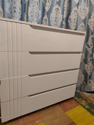 Комод "Портленд" К-40, Білий глянець (100/99/40), МДФ фото від покупців 1
