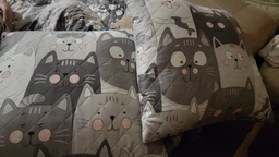 Подушка декоративная Руно Grey Cat антиаллергенное волокно 40х40 см (Р311.52_Grey Cat) фото от покупателей 7