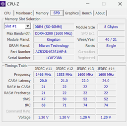 Оперативная память Kingston Fury SODIMM DDR4-3200 8192MB PC4-25600 Impact Black (KF432S20IB/8) фото от покупателей 4