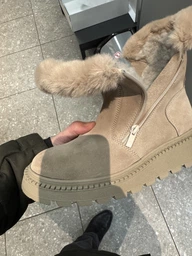 Женские зимние ботинки MYZ 0078 GRAY из натуральной серой замши. Размер 39 фото от покупателей 2
