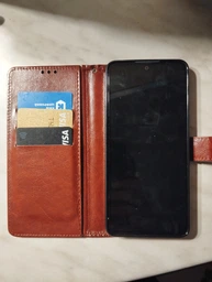 Чехол Idewei для Xiaomi Redmi Note 13 книжка кожа PU с визитницей черный фото от покупателей 1